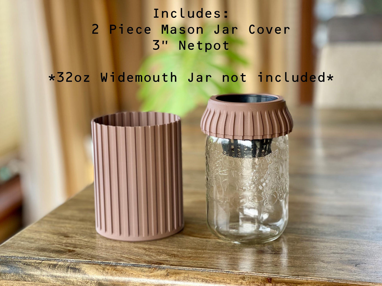 Mason Jar Cover for Kratky Hydroponics